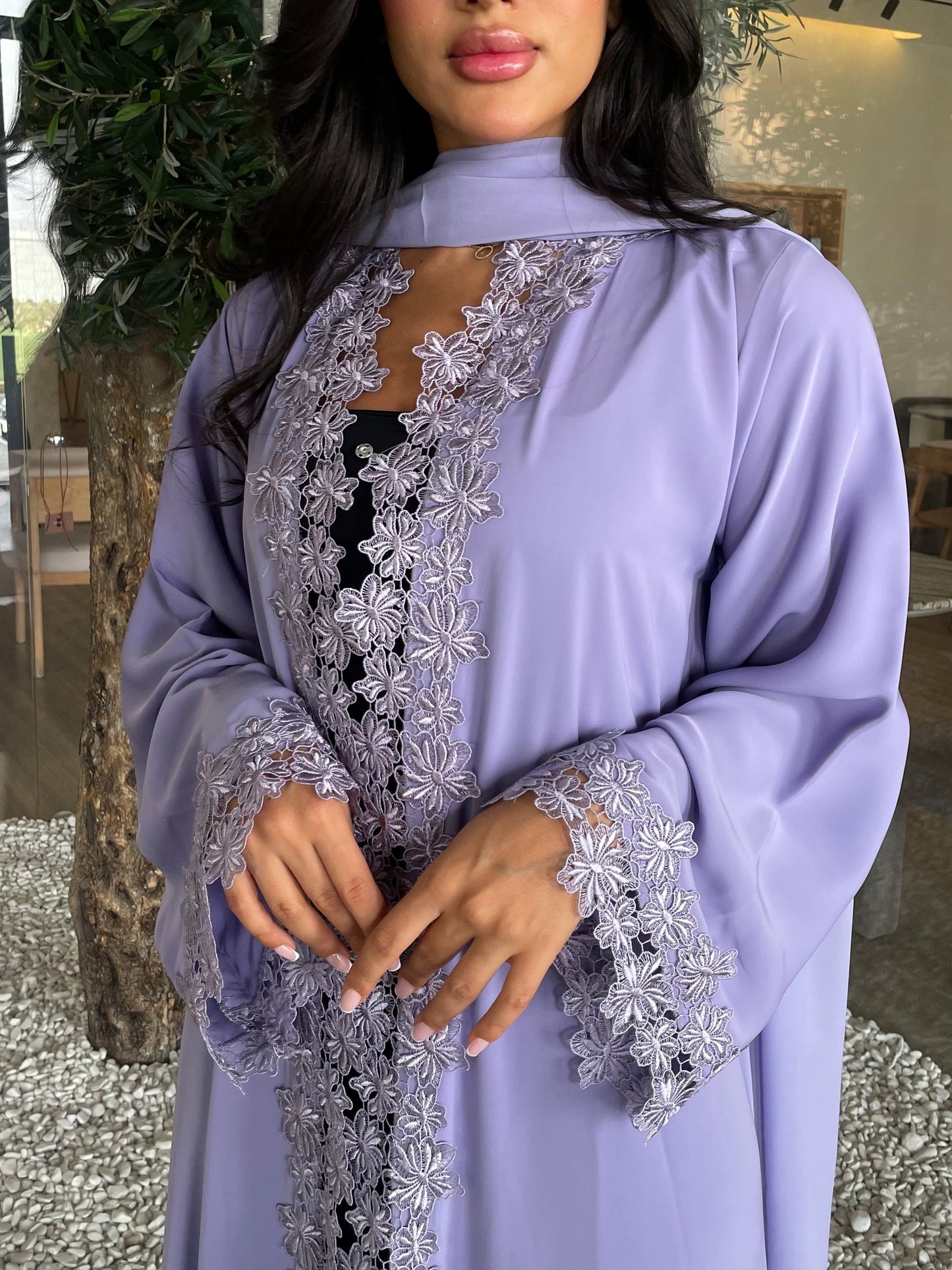 S404 - purple dantail abaya