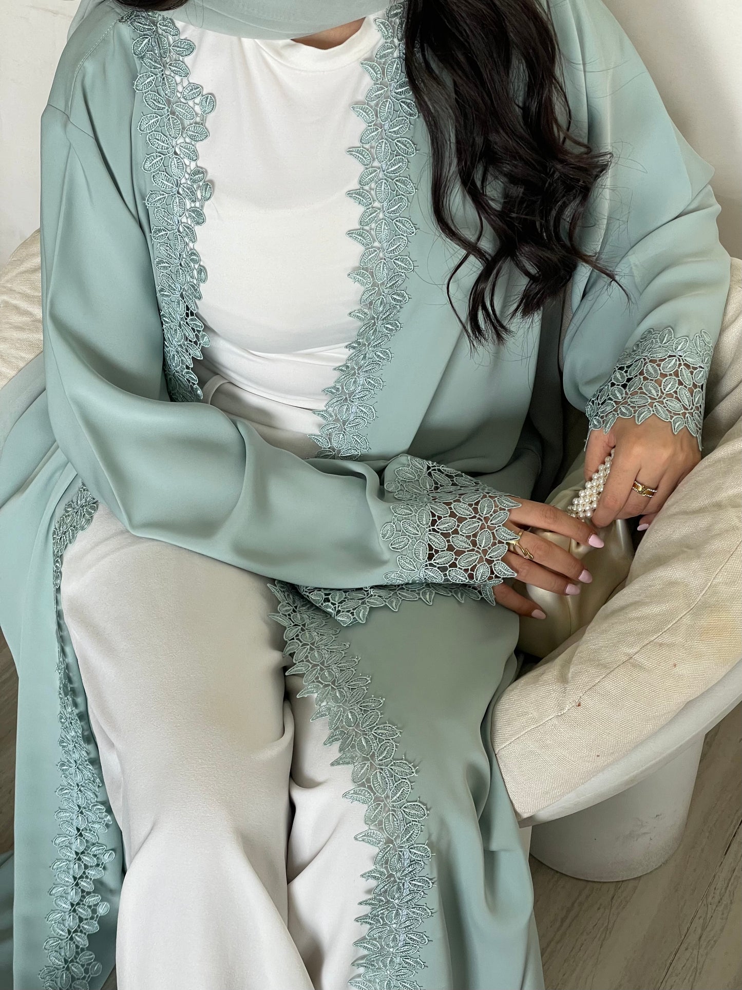 S396 - baby blue with lace.