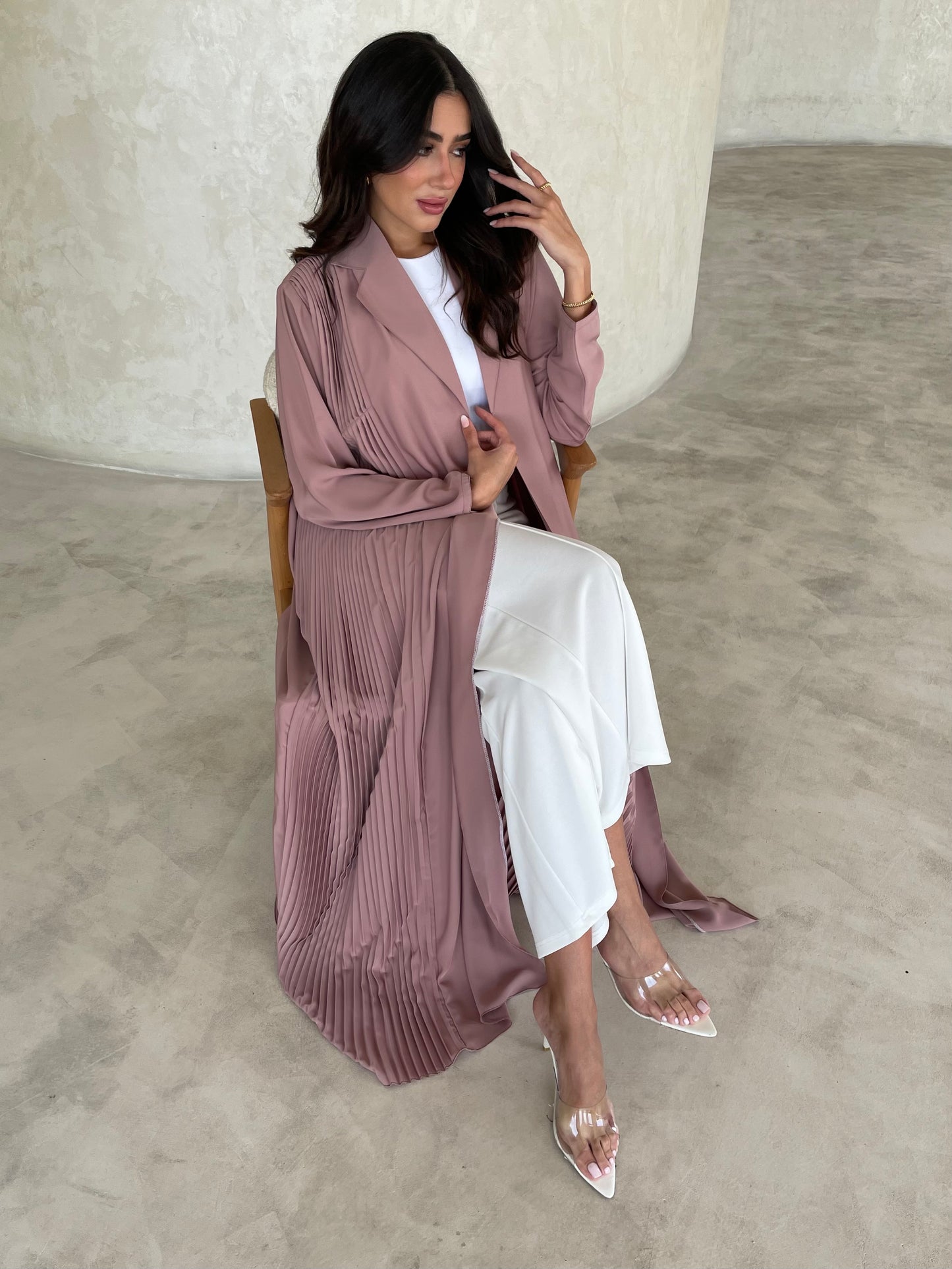 S061 - summer pink abaya