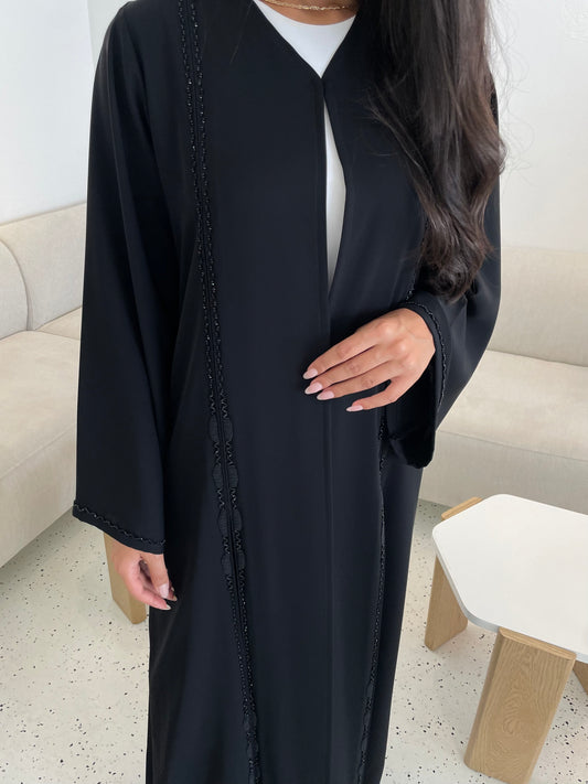 S261 A-line black abaya