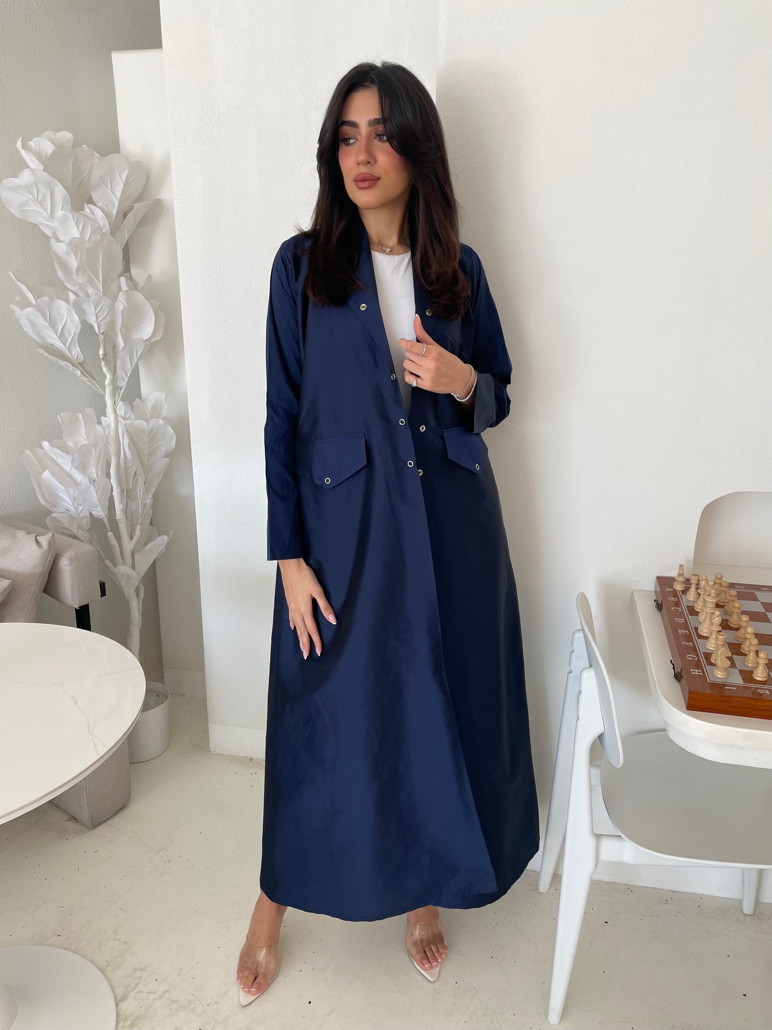 S163 - Formal navy tefta with pokets