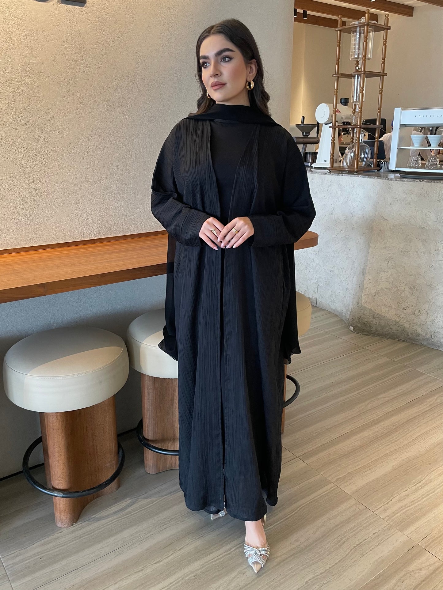 S384 - Black bisht abaya