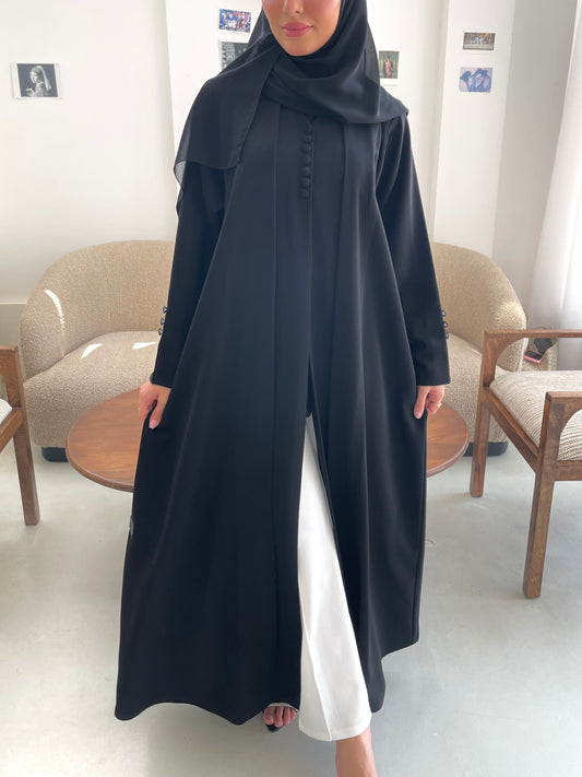 S356 - Black formal abaya & headscarf.