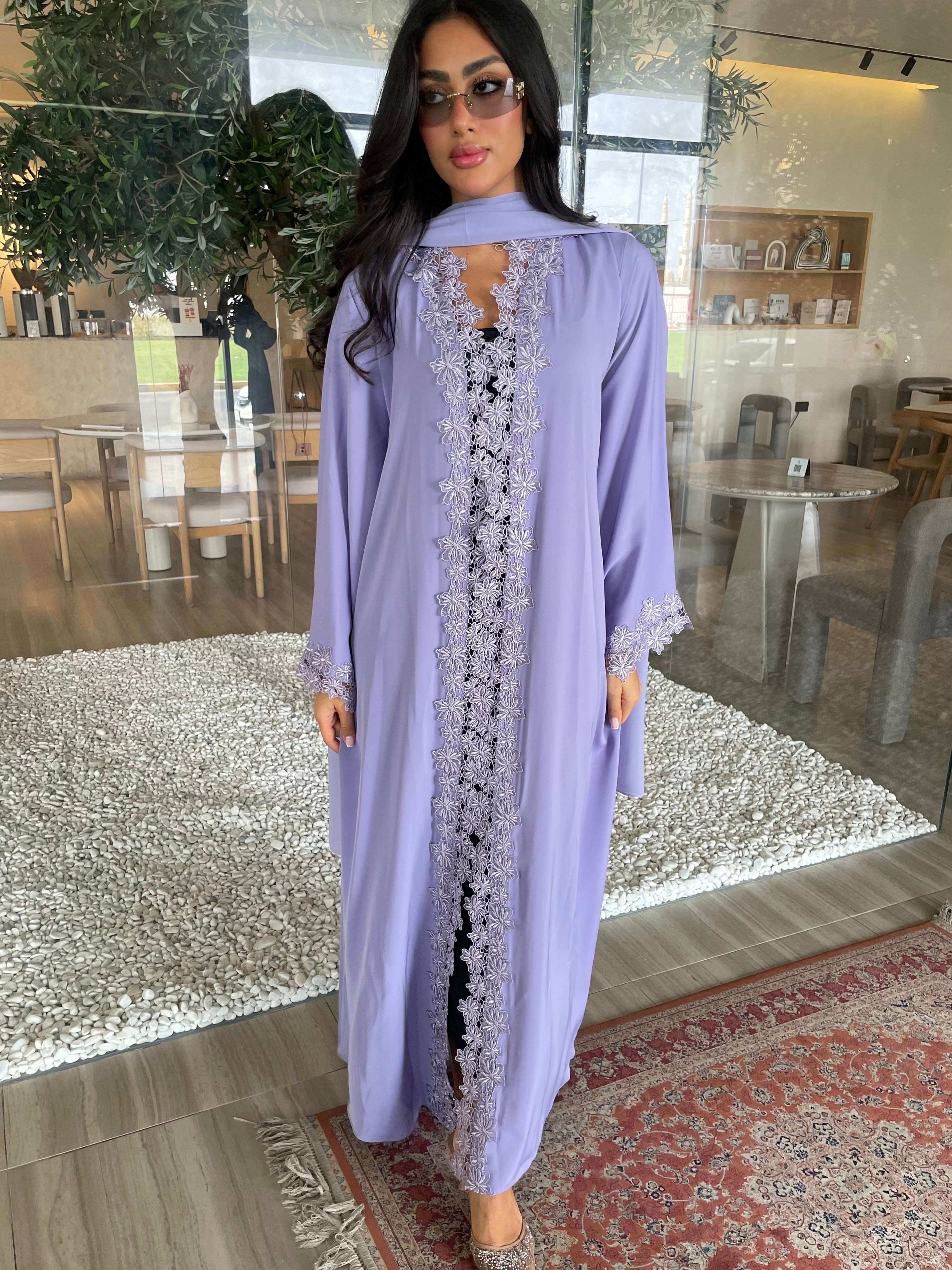 S404 - purple dantail abaya