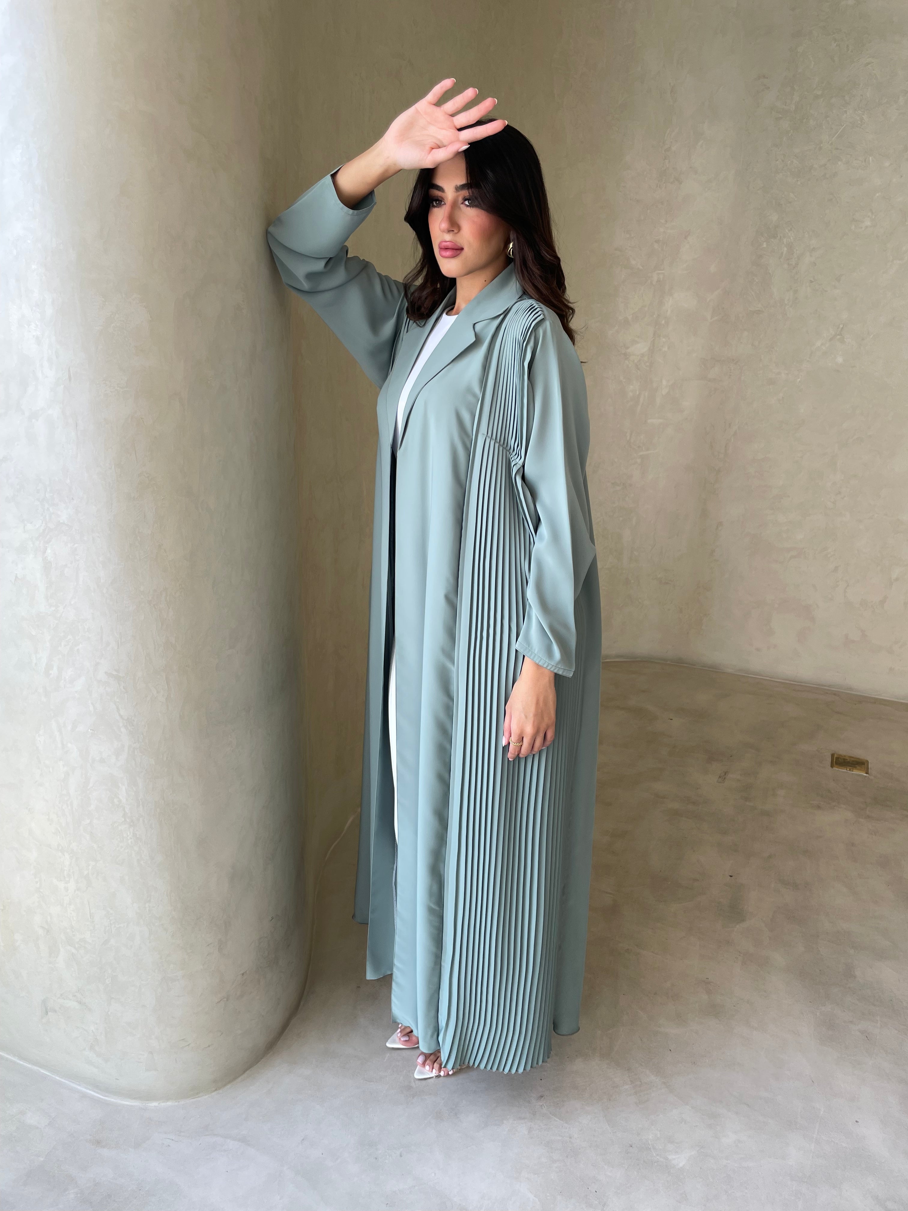 S060 - summer green abaya
