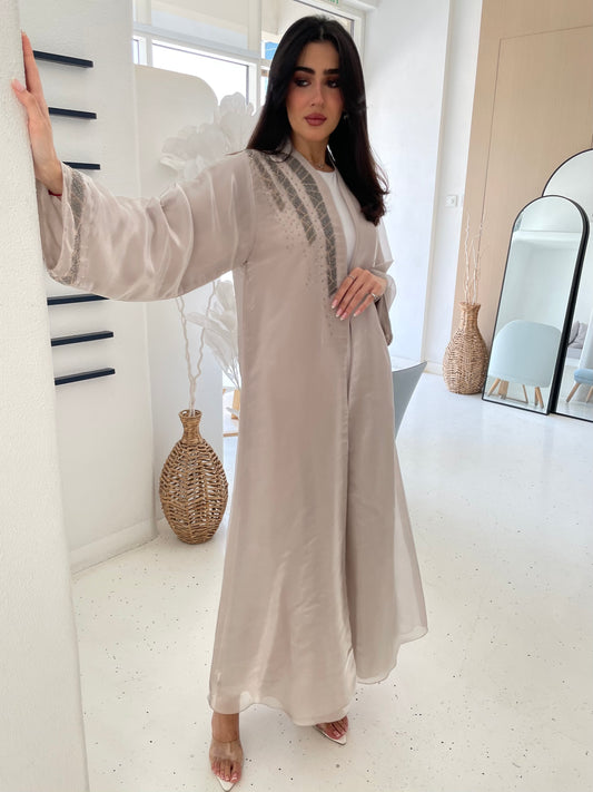 S164 - Shinny abaya with crystals