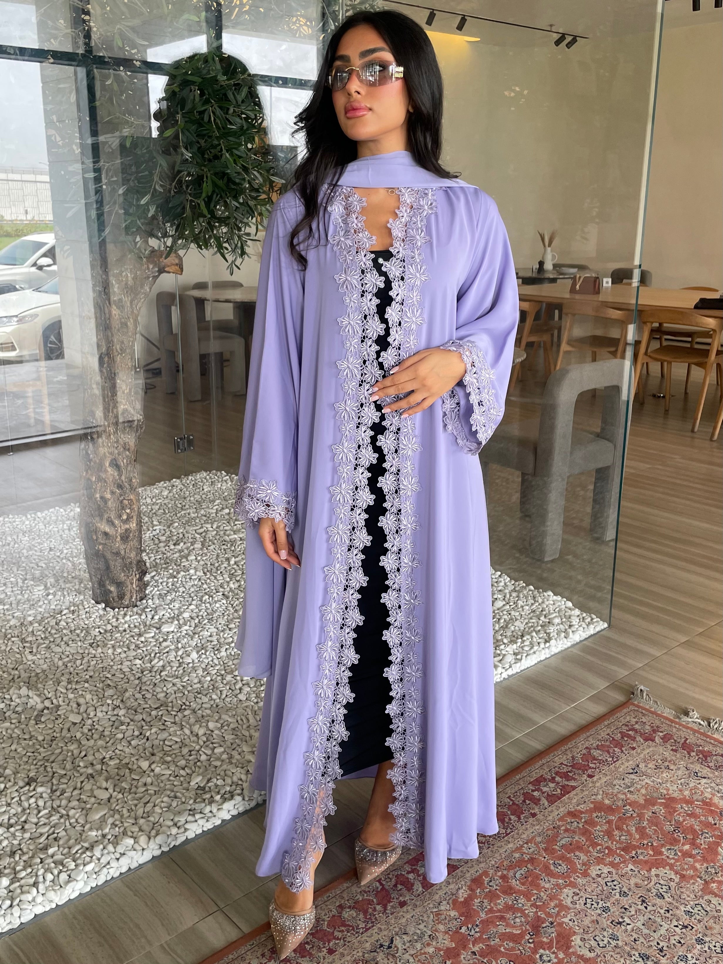 S404 - purple dantail abaya