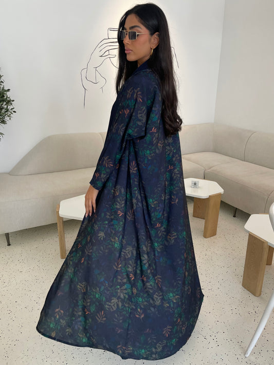 S260 - Light crepe floral abaya