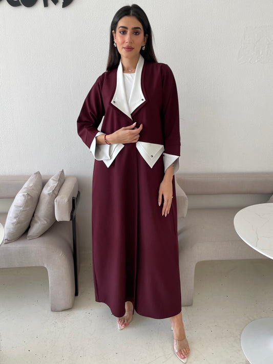 S172 - Formal maroon abaya