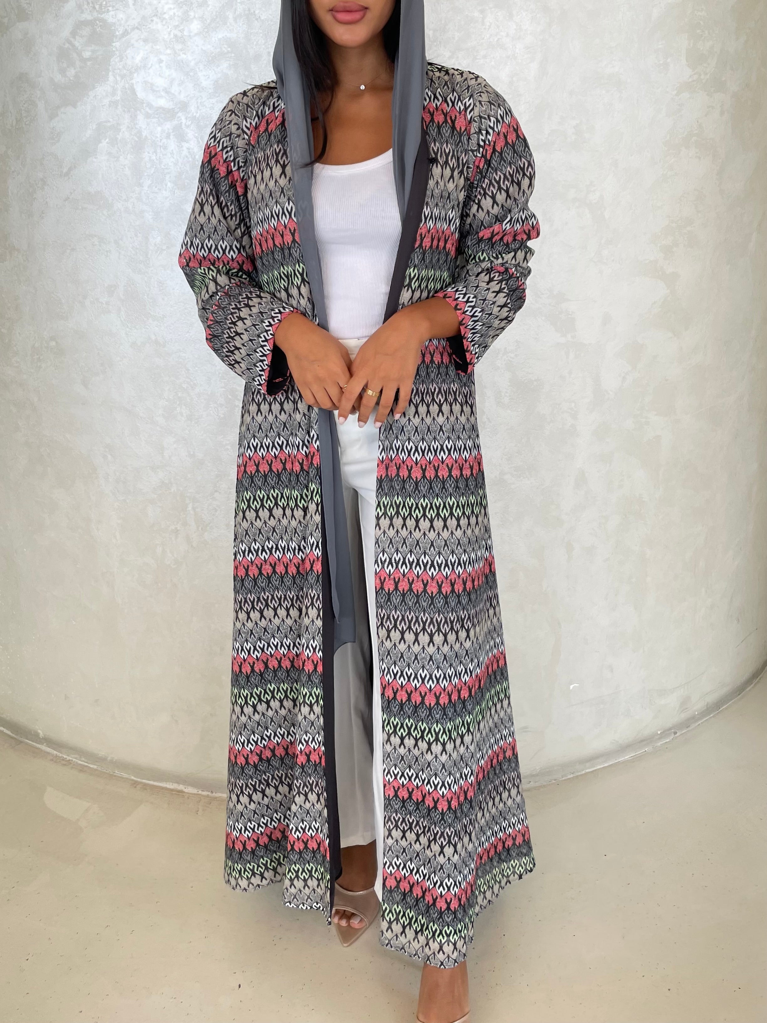 S426- tredy colored kaloosh abaya