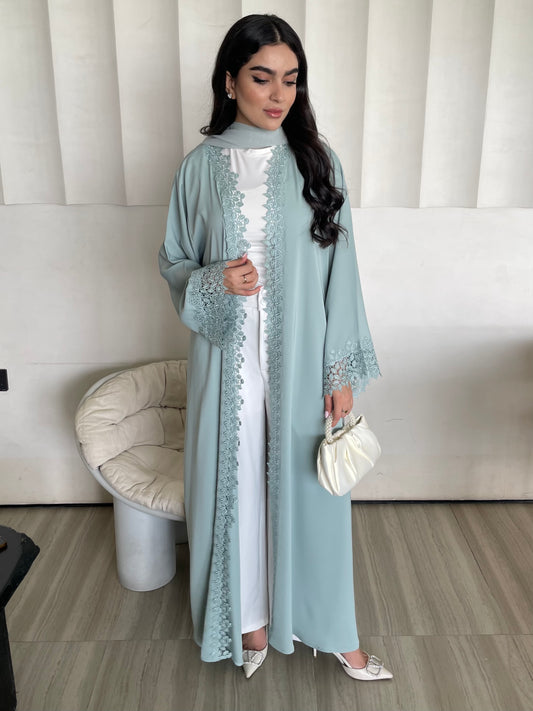 S396 - baby blue with lace.