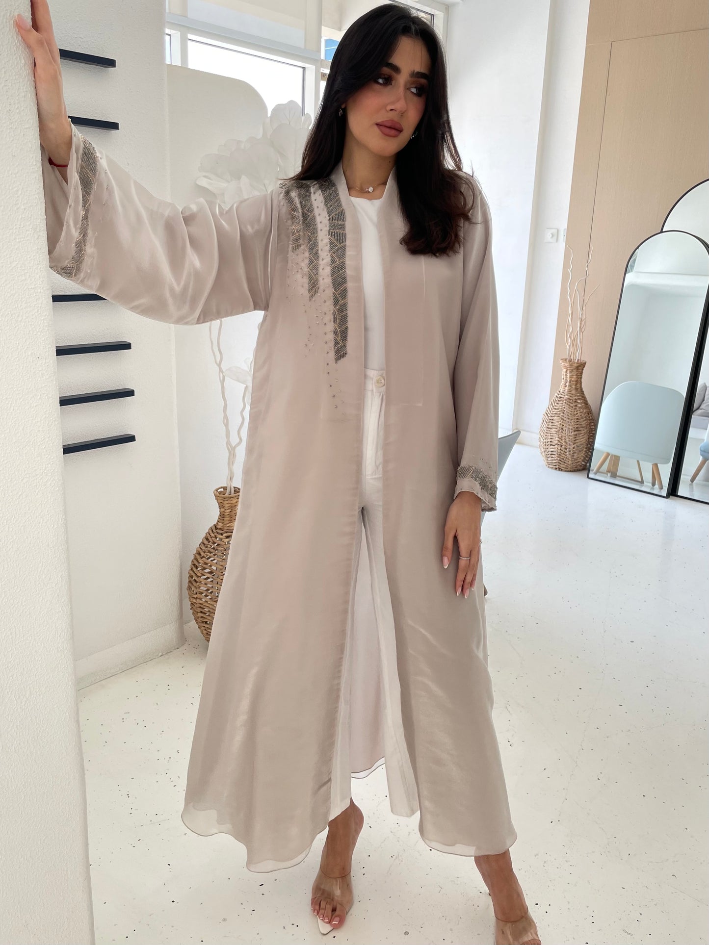 S164 - Shinny abaya with crystals