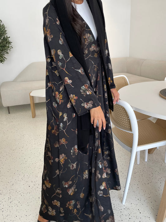 S249 - golden floral abaya