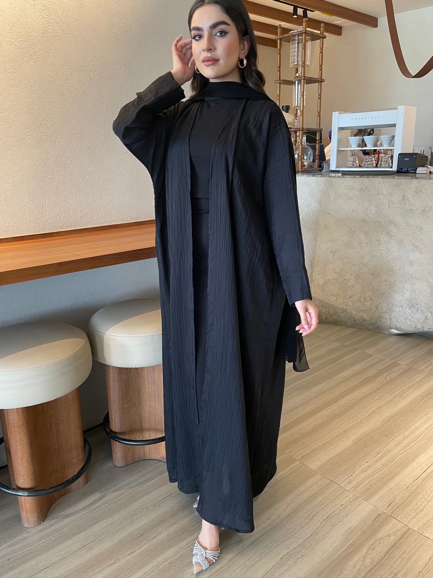 S384 - Black bisht abaya